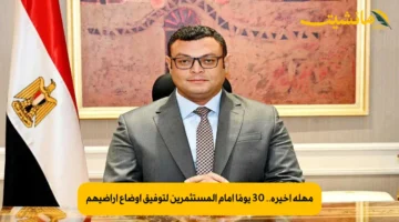 مهلة أخيرة.. 30 يومًا أمام المستثمرين لتوفيق أوضاع أراضيهم